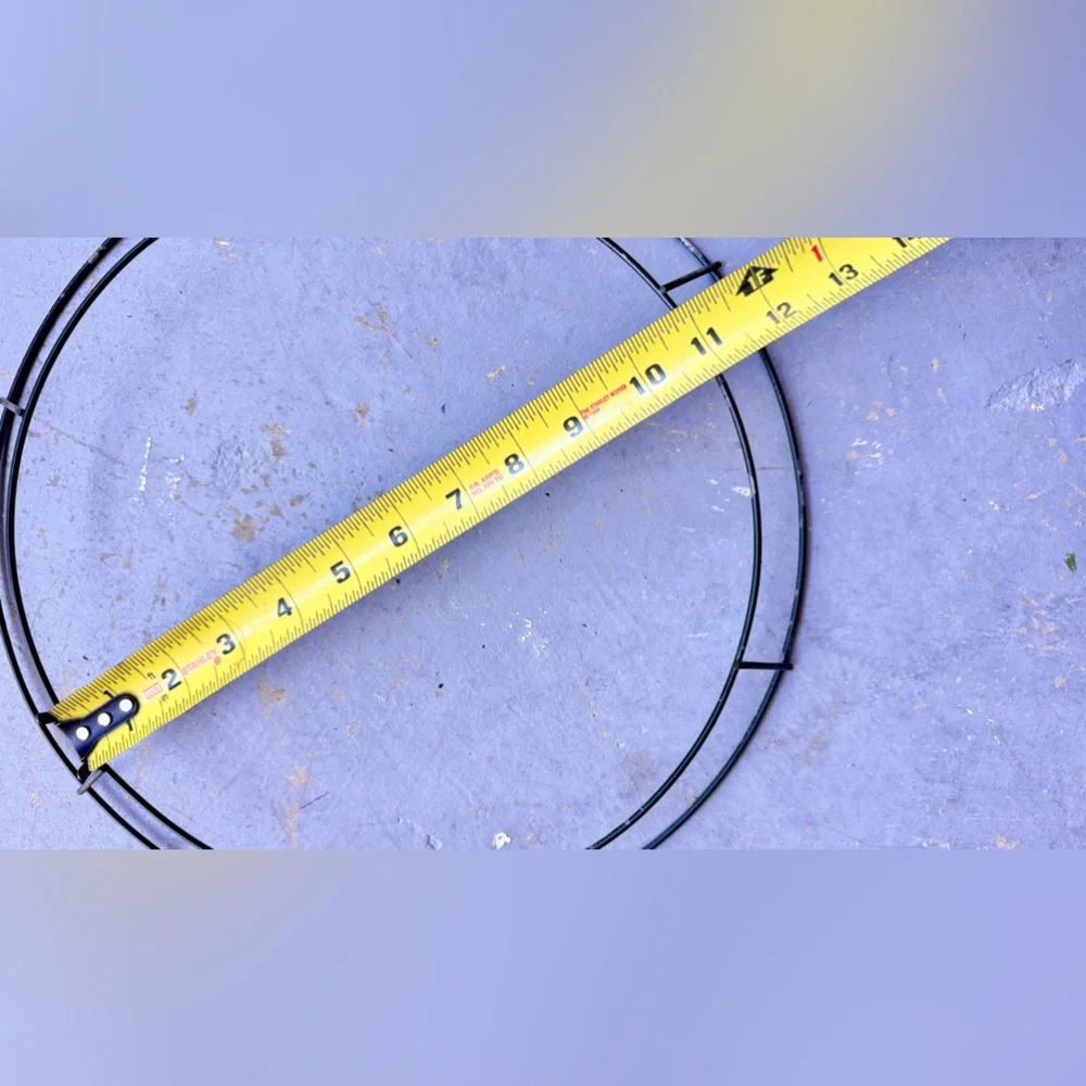 13” Round Metal Wire Wreath Ring Frame DIY Arts & Crafts Floral Wreaths & Decor